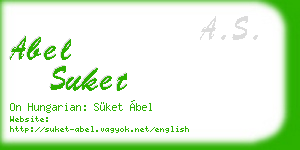 abel suket business card